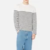 Men's Hoodies Spring And Autumn Men's Long Sleeve Bottoming Shirt Thin Round Neck Pullover Striped Sports T-Shirt