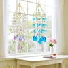 Garden Decorations Crystal Wind Chimes Metal Hanging Prisms Light Chaser Catcher Ornament Window Curtain Jewelry Pendant Chandelier Decor