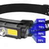 Headlamps XP-G Q5 Headlight Light Weight Portable Head Lamp White & Red Mini USB Rechargeable LED HeadLamp