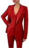 Dames Tweede stuk broek Zwart 3 PCS Women Suits Fashion Blazer Set Wedding Tuxedos Party Wear Business Causal broekpakken Formele vrouwen Pakken kantoorsets 230113