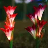 3st/set Solar LED Garden Outdoor Light Powered Lily Flowers Lights Lawn Pathway Landscape Decor Yard Lamps