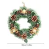 Decorative Flowers Christmas Wreath Decoration Handcrafted With Pine Leaves Cones And White Roses For Door Hanging