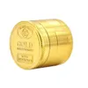 Andra rökningstillbehör FL Gold Plated Herb Grinder 40mm 50mm diameter Torra ört Tobaks smasher 4 delar Hand mer drop Delivery H DHKLQ