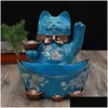 Konst och hantverk 3D FrogstatueHome dekoration AccessoryScpturedesk Dekorstorage boxtable figur Miniaturewedding Party Decorative A DHXVS