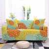 Stol täcker Elastic Floral Print Sofa Cover för vardagsrum 3D-blommor Tryckt Stretch Slipcovers Couch Chaise Lounge 1-4-sits