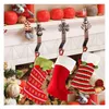 Christmas Decorations Ups Gold Decoration Hook Snowflake Santa Elk Gift Fireplace Sock Metal Pendants Drop Delivery Home Garden Fest Dhikv