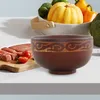 Miski w stylu chiński drewniana miska 4.6 -calowa zupa ręcznie wykonana trwałe ekologiczne zastawy stołowe dom i restauracja użyj solidnego praktycznego praktycznego