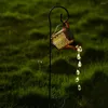 Arrosoir solaire lumière suspendu bouilloire lanterne rétro Art lampe creux goutte de pluie douche pelouse jardin lumières décoration