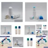 Bouteilles d'emballage 20 30 50 60 100 ml vide en plastique blanc éponge applicateur liquide bouteille HDPE avec Blue Head Drop Delivery Office Schoo Dhzt6
