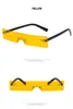 Lunettes de soleil Design de marque One Piece Square Femmes hommes Color Color Sun sans bord de soleil 2023 Small Small Frame à la mode