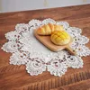 Tapetes de mesa criativos retro retro aparado placemat redond macote de tecido para toalhas domésticas bordadas almofadas bordadas