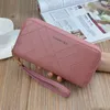 Wallets Leather Wallet Phone Purses Long Women's Female Coin Purse Card Holder Ladies Clutch Money Bag Large Capacity Double Zip