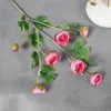 Decorative Flowers Ins Wind Artificial Small Dew Lotus 7 Head Silk Flower Pastoral Home Soft Decoration Dried Eternal