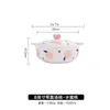 Bowls Cute Binaural Soup Bowl Large With Lid Ceramic Pot Home Creative Instant Noodle Tableware Cartoon Fruit Elements