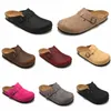 بوسطن سدادات صندل بيركينستوكس Slippers Cork Flat Flatper Fashion Summer Leather Slide الشاطئ المفضل أحذية غير رسمية للنساء رجال أريزونا Mayari