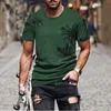 Modna koszulka T Fashion Summer Streetwear 3D dla męskich rękawów Krótki retro top