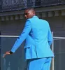 Мужские костюмы наборы куртки с синим цветом брюки мужчины для жениха свадебное платье 2023 Tuxedo Man Итальянский роскошный мужской наряд 2 штуки (брюки для куртки)