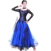 Scene Wear Women Ballroom Dance Competition Dresses Lady Long Sleeve Modern Tango Waltz Costumes Style Standardklänning