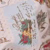 Nappe Méditerranéenne Nappe Coton Lin Romantique Floral Timbres Couverture Vintage Fête De Mariage Tissu De Noël1