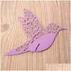 Décoration De Fête 50 Laser Cut Love Bird Forme Verre À Vin Place Cartes Table Marque Nom Tasse En Papier Pour Mariage Drop Delivery Home Garden Dhac2