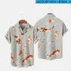 Chemises décontractées pour hommes Pride Men Mens imprimé hawaïen à manches courtes boutonné plage long haut serré