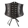 Пояс стильные женщины PU -талия пояс Wide Cinch Lace Up Corset Elastic Than Play Plass Plass для женских рубашек юбка для свадебной вечеринки