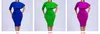 Casual Dresses African Women Green Female Classy Party Event Celebrate Gowns Evening 2023 Spring Summer Pencil Office Lady Dress