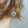 Stud -oorbellen S925 Sterling zilveren luxe diamant voor vrouwen bruiloftsbetrokkenheid vrouwelijke Valentijnsdag geschenken