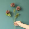 Dekorative Blumen 5 Stück 3 Köpfe aus künstlicher Löwenzahnseide für Heimdekoration Hochzeitshintergründe Blumenwand DIY Kranz Fake