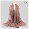 Sciarpe Plain Bubble Chiffon Hijab Donna Hijab musulmano Tinta unita Scialli lunghi e impacchi Donna Foard Femme Scialle Testa Sciarpa Drop De Otywx