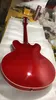 Ome 6 String Semi Hollow Electric Guitar Rosewood Fingerboard Finish Red