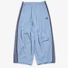 Calças masculinas Oversized AWGE Agulhas Calças de Perna Larga Homens Mulheres 1:1 Qualidade Sweatpants Bordado Borboleta Faixa