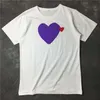 2023 Модная мужская футболка дизайнер рубашка Big Blue Heart рубашка повседневная женские рубашки высокие Quanlity Tshirts Хлопко