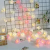 Strings 10/20/40 LED Rose Flower String Lights USB / Guirlande artificielle à piles pour la fête de mariage de la Saint-Valentin à la maison