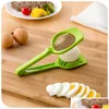 Ei Werkzeuge Edelstahl Handheld Pilz Kiwi Teiler Tomatenschneider Eier Split Gerät Mtifunction Slicing Mod Slicer Abs Dick Dr Dhli8