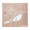 Décoration De Fête 50 Laser Cut Love Bird Forme Verre À Vin Place Cartes Table Marque Nom Tasse En Papier Pour Mariage Drop Delivery Home Garden Dhac2