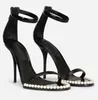 Designer Heel Keira Patent Leather Sandals Oversized Satijnen boog Sandalen vrouwen mode jurk schoen dames hoge hakken zwarte pumps feestje bruiloft met doos en stofzak