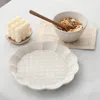 プレート日本の雪プラムセラミックプレートビンテージリリーフキルン変換クラフト食器ディナー家庭