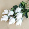 Fleurs décoratives 10 pièces/lot, Simulation d'une branche unique, Rose en soie, bourgeon au toucher réel, cadeau de saint-valentin, décoration de maison de luxe pour mariage