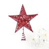 Christmas Decorations Tree Topper Star Glitteredmetal Treetop Ornament Decoration Glitter Festival Ornaments Sparkling Toppers