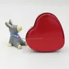 Presentförpackning 100 st Heart Shape Metal Tin Candy Box Hearted-form Wedding Favor Favors Party