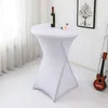 Nappe de Table haute extensible pour Banquet, couverture de Cocktail, décoration de mariage blanche