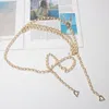 Belts Fashion Luxury Women Pearl Metal Tassel Gold Chain Belt Long Pendant Dress Silver Beads Straps Accessories