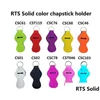 Party Favor Solid Color Neoprene Chapstick Holder With Key Ring Fashion Colorf Keychain Lip Balm Lipstick Sleeve Festival Drop Deliv Dhl7Y