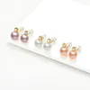 Stud Earrings Lnngy Pearl For Women 14k goud gevuld 8,5-9 mm zoetwaterjaarsjaarsjuwse cadeaus