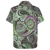 Camicie casual da uomo Camicia allentata con stampa bohémien retrò Uomo Vacanza Paisley Design floreale hawaiano Manica corta Camicette oversize alla moda