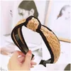 Akcesoria do włosów M MISM Style koreański Knocizowany ręcznie robany bohemian św. Turban dla kobiet dziewcząt Hoop Bezel Hairbands Dhdut