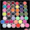 Nail Art Kits Professional 42 Acrylic Tips Powder Liquid Brush Glitter Clipper Primer File Set Tools New Deco Dhvwq