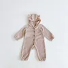 Jumpsuits MILANCEL 2023 Autumn Baby Rompers Toddler Bear Hoodie Suit Boys Outfit Girls