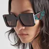 Sunglasses Fashion Cool Green Tortoise Square Women Oversized Designer Sun Glasses Trendy Big Frame Men Shades